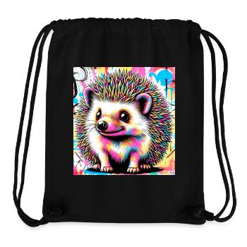 hedgehog - Stanley/Stella Recycled Gym Bag - black - Front