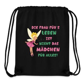 Die Frau fürs Leben Fee Statement cooler Spruch - Stanley/Stella recycelter Gym Bag - Schwarz - Vorne
