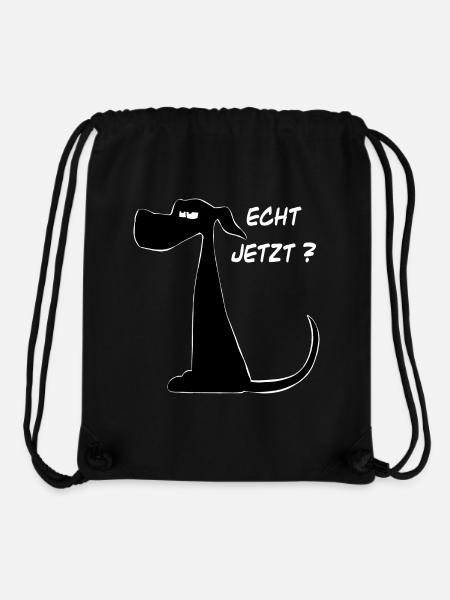lustiger Comic Hund, lustige Sprüche - Stanley/Stella recycelter Gym Bag - Schwarz