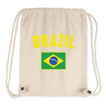 Brazil Flag - Stanley/Stella Recycled Gym Bag - natural - Front