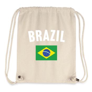 Brazil Flag - Stanley/Stella Recycled Gym Bag - natural - Front