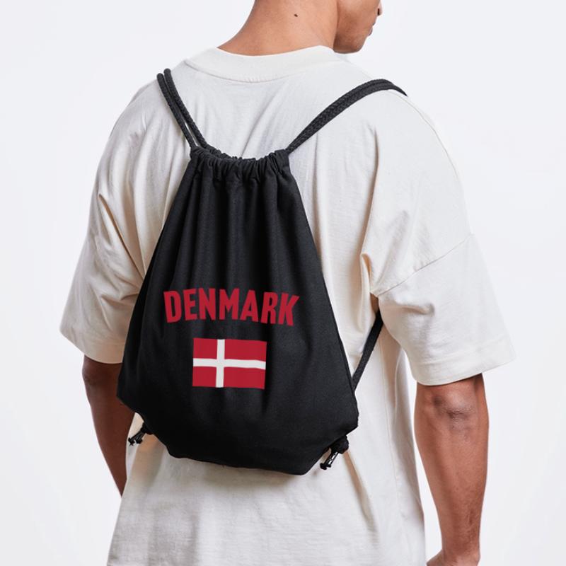 Drapeau du Danemark Sac à cordon recyclé Stanley/Stella