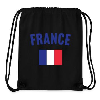 Drapeau de la France - Sac à cordon recyclé Stanley/Stella - noir - Devant