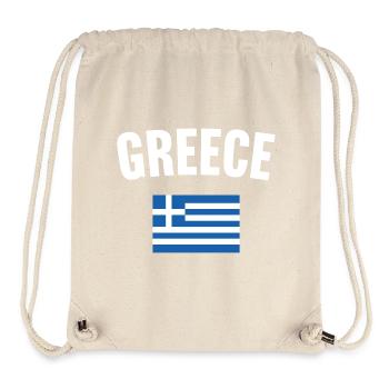 Drapeau de la Grèce - Sac à cordon recyclé Stanley/Stella - blanc naturel - Devant