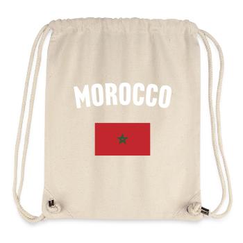 Drapeau du Maroc - Sac à cordon recyclé Stanley/Stella - blanc naturel - Devant