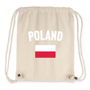 Drapeau de la Pologne - Sac à cordon recyclé Stanley/Stella - blanc naturel - Devant