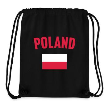 Drapeau de la Pologne - Sac à cordon recyclé Stanley/Stella - noir - Devant