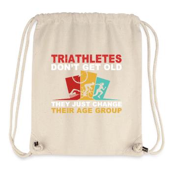 Lustiges Triathlon Design Triathleten Schwimmen Rad Laufen - Stanley/Stella recycelter Gym Bag - Naturweiß - Vorne