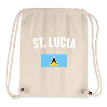 St Lucia Flag - Stanley/Stella Recycled Gym Bag - natural - Front