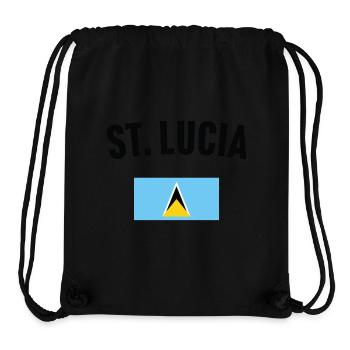 St Lucia Flag - Stanley/Stella Recycled Gym Bag - black - Front