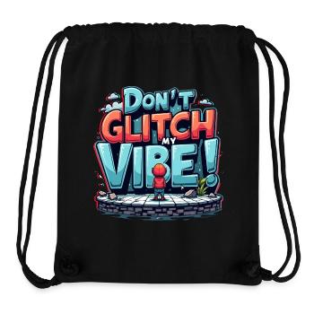 Don’t Glitch my Vibe - Graffiti de jeux rétro - Sac à cordon recyclé Stanley/Stella - noir - Devant