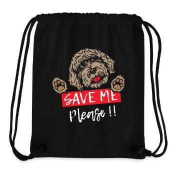 Save Me Dog Please - Stanley/Stella recycelter Gym Bag - Schwarz - Vorne