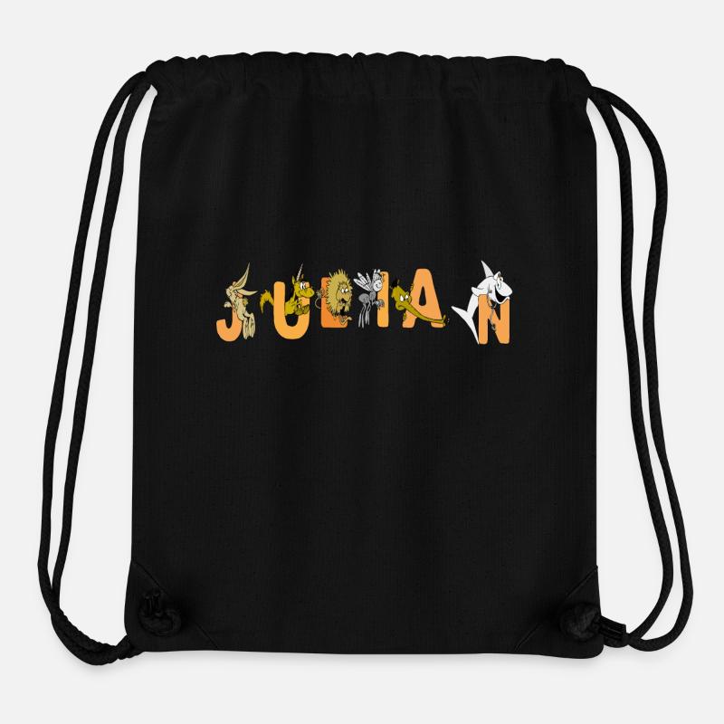 Julian - Sac à cordon recyclé Stanley/Stella - noir