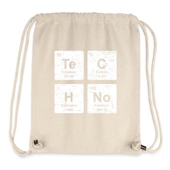 Techno - shirt chimie drôle - éléments vintage - Sac à cordon recyclé Stanley/Stella - blanc naturel - Devant