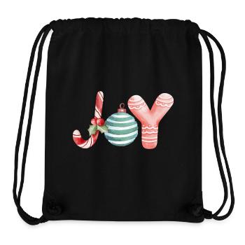 Joy Christmas Scripture Ornament - Stanley/Stella Recycled Gym Bag - black - Front