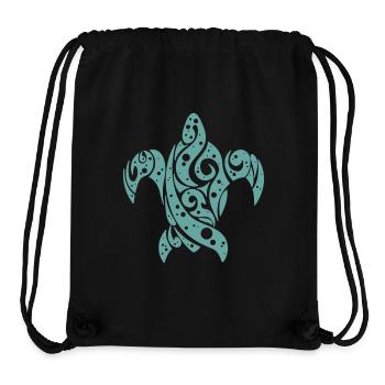 Meeresschildkröten-Symbol, Stammes-Tattoo - Stanley/Stella recycelter Gym Bag - Schwarz - Vorne