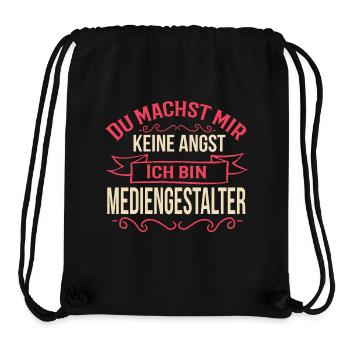 Mediengestalter Bild Ton Beruf T-Shirts Geschenk - Stanley/Stella recycelter Gym Bag - Schwarz - Vorne