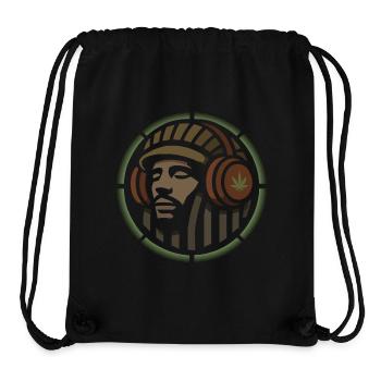 Rasta's Head Logo - Stanley/Stella Recycled Gym Bag - black - Front