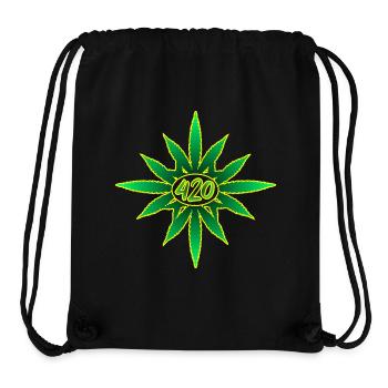 420 Cannabis - Hanf - Marihuana - Weed - Marijuana - Stanley/Stella recycelter Gym Bag - Schwarz - Vorne