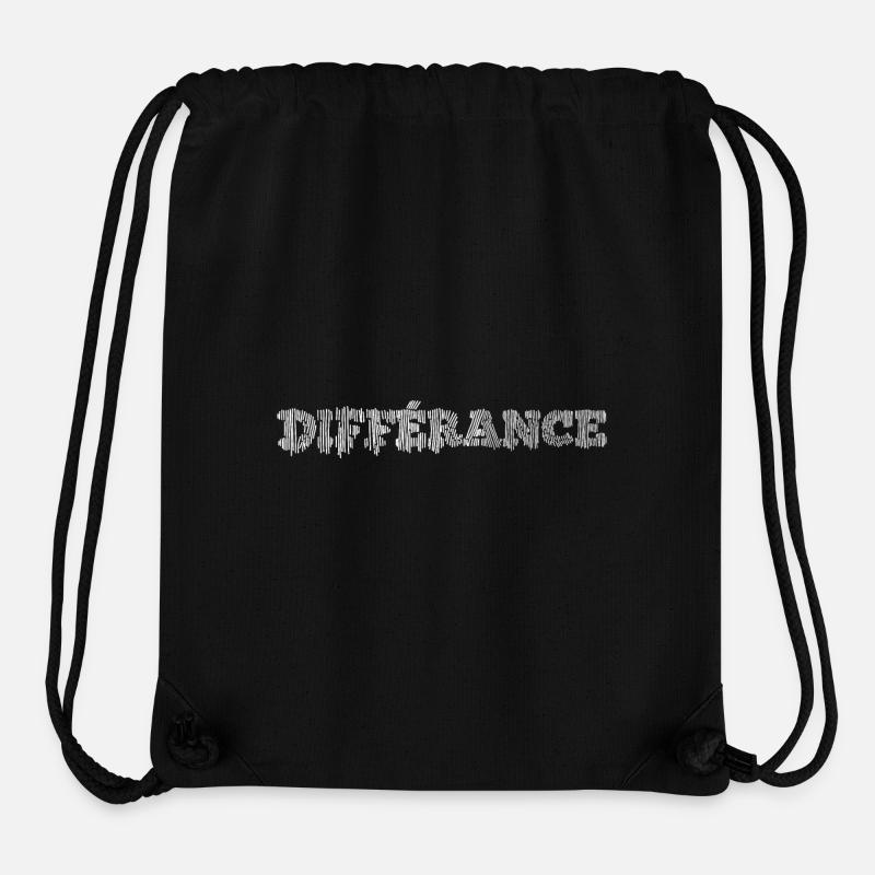 Différance - Derrida - To Differ and To Defer - Stanley/Stella Recycled Gym Bag - black