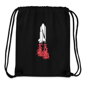 Raketenstart Weltraum Symbol Weltall icon Logo - Stanley/Stella recycelter Gym Bag - Schwarz - Vorne