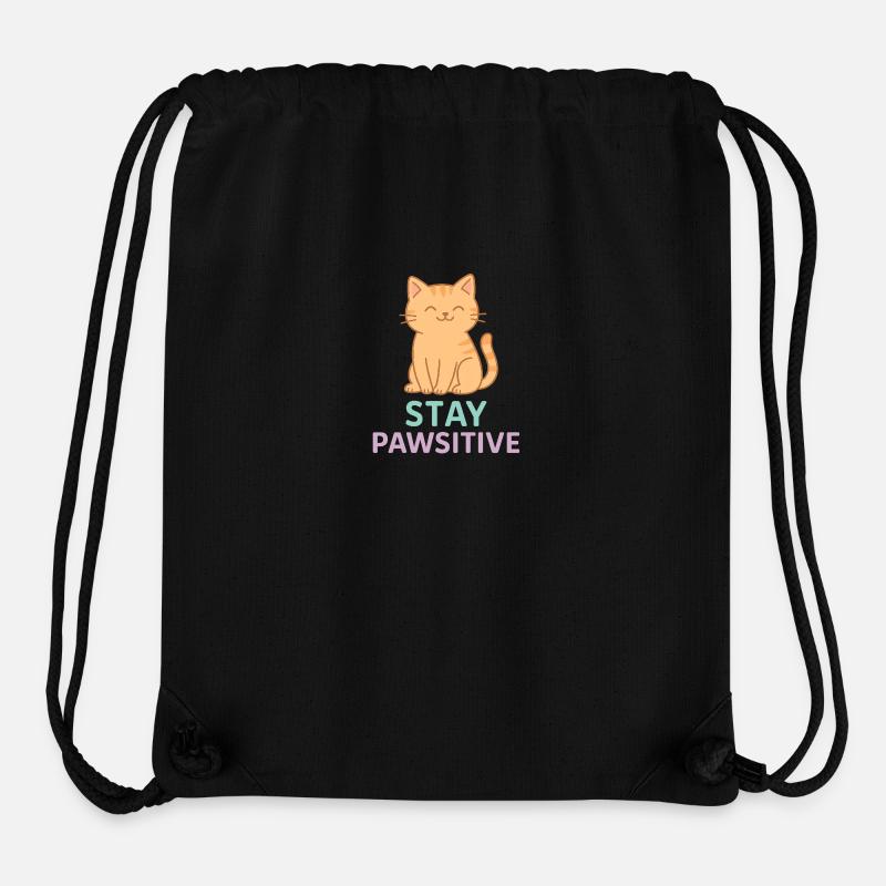 Stay Pawsitive - Stanley/Stella Recycled Gym Bag - black