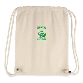 Les soins dentaires sont importants - Dino dentist - Sac à cordon recyclé Stanley/Stella - blanc naturel - Devant
