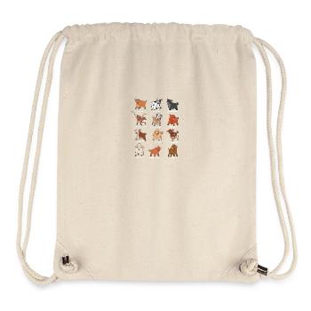 Verschiedene Kawaii Kühe - Stanley/Stella recycelter Gym Bag - Naturweiß - Vorne
