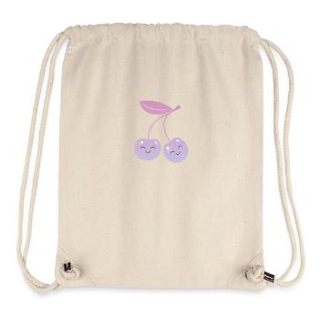 Cherries Kawaii - Stanley/Stella Recycled Gym Bag - natural - Front