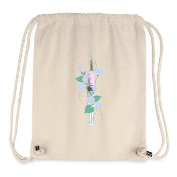 Rosa Blume Spritze - Stanley/Stella recycelter Gym Bag - Naturweiß - Vorne