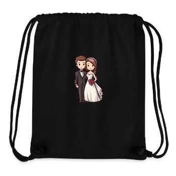 Bride and groom Wedding Bride Groom - Stanley/Stella Recycled Gym Bag - black - Front