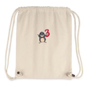 3 Years Kids Birthday Gift - Stanley/Stella Recycled Gym Bag - natural - Front