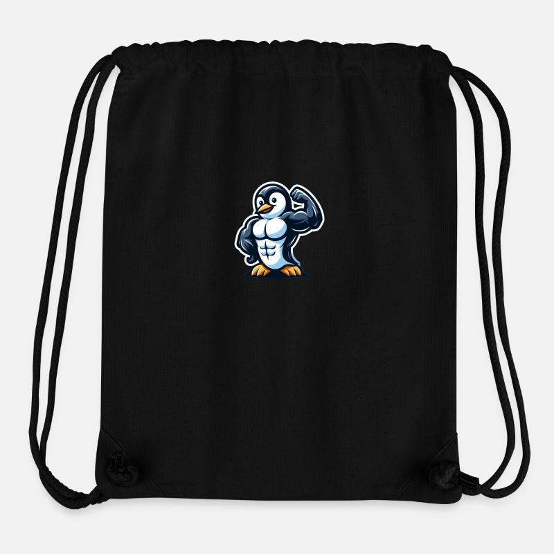 Muscular Penguin - Stanley/Stella Recycled Gym Bag - black