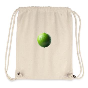 Citron vert frais – nature minimaliste - Sac à cordon recyclé Stanley/Stella - blanc naturel - Devant