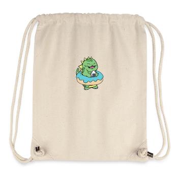 Chubby Kid Dinosaurier Donut Süßes Gebäck - Stanley/Stella recycelter Gym Bag - Naturweiß - Vorne