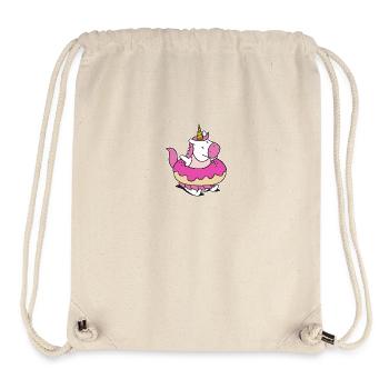 Regenbogen Einhorn Schwimmer Floaty Donut - Stanley/Stella recycelter Gym Bag - Naturweiß - Vorne