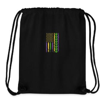 Amerikanischer Queue Sport Flagge Billard - Stanley/Stella recycelter Gym Bag - Schwarz - Vorne