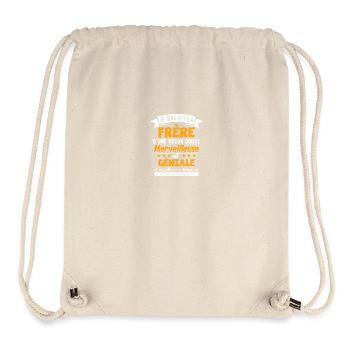 Frère Et Sœur Cadeau Humour Personnalisé - Sac à cordon recyclé Stanley/Stella - blanc naturel - Devant