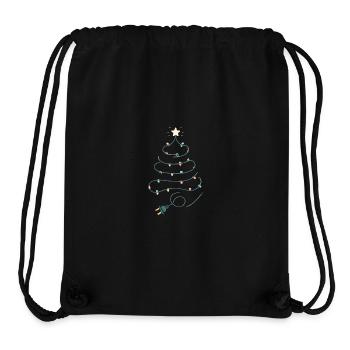 Christmas Tree String Lights Design - Stanley/Stella Recycled Gym Bag - black - Front