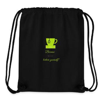TEA-RIFFIC (Citron vert + Gris) - Sac à cordon recyclé Stanley/Stella - noir - Devant