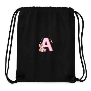 A mit Hase Herz - Stanley/Stella recycelter Gym Bag - Schwarz - Vorne