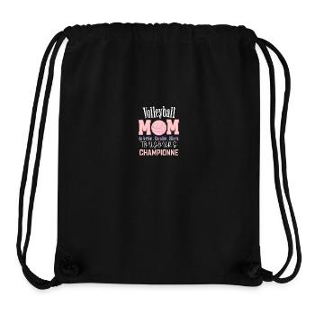 maman volleyball " toujours championne " - Sac à cordon recyclé Stanley/Stella - noir - Devant