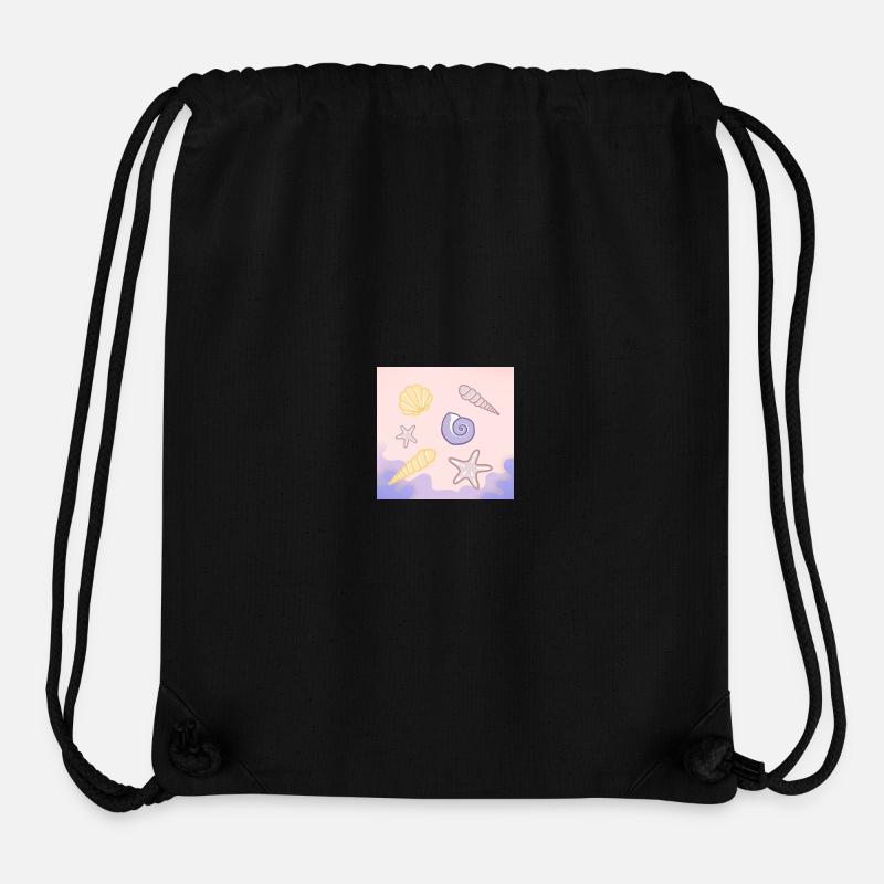 Pastel Sea Shells Starfish - Stanley/Stella Recycled Gym Bag - black