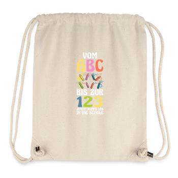 Kita Abgänger Schulanfang Schulkind Einschulung - Stanley/Stella recycelter Gym Bag - Naturweiß - Vorne