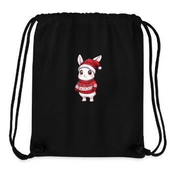 Bunny Christmas Comic - Stanley/Stella Recycled Gym Bag - black - Front