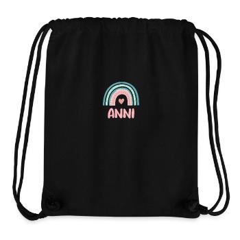 Anni Name Regenbogen Baby - Stanley/Stella recycelter Gym Bag - Schwarz - Vorne