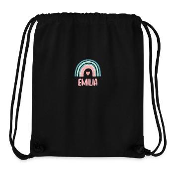 Emilia Nom Rainbow Baby - Sac à cordon recyclé Stanley/Stella - noir - Devant