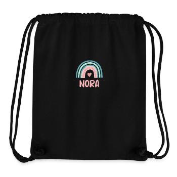 Nora Name Regenbogen Baby - Stanley/Stella recycelter Gym Bag - Schwarz - Vorne
