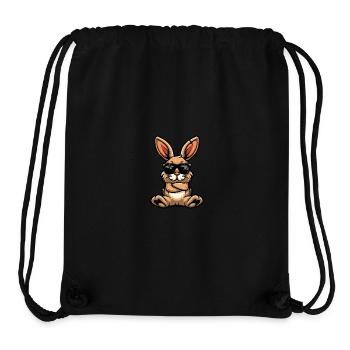 Lapin Cool Animal - Sac à cordon recyclé Stanley/Stella - noir - Devant