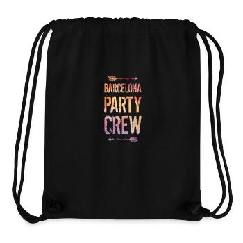 Barcelona Party Crew Spruch - Stanley/Stella recycelter Gym Bag - Schwarz - Vorne